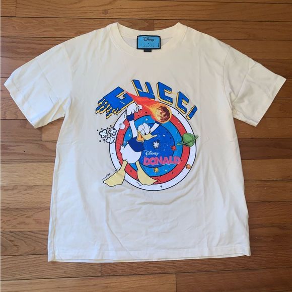 Gucci x Disney Donald Duck Planet T-Shirt Small AUTHENTIC